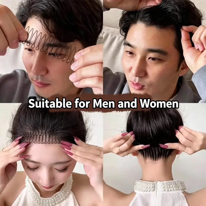 U Shape Hair Finishing Fixer Comb Set (3 Pieces) – Stretchable Flyaway Hair Pins with Wavy Spring Design