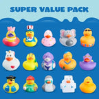 Rubber Ducks Random Assortment Bulk with Mesh Carry Bag – Mini Rubber Duckies for Baby Bath Toys, Kids Pool Toys, Birthday Gifts & Party Favors