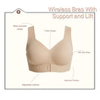 iBraStar Posture Bra for Women - Breathable Mesh Wireless Bra with Removable Pads