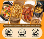 Air Fryer Parchment Paper Liners – Heavy-Duty Non-Stick, Oil-Resistant, Compostable, Fits 5–8 QT Round Baskets