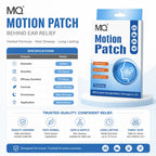 MQ Non-Drowsy Herbal Motion Sickness Relief Patches, 10 Pieces Behind-Ears Self-Adhesive Plasters, 72H Long-Lasting Soothing Heat Packs, Car & Travel Relief Essentials for Alternative Herbal Medication