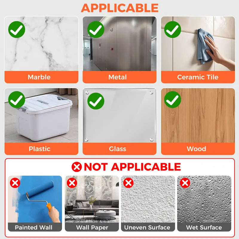 Heavy-Duty Clear Nano Double-Sided Mounting Tape – Washable, Removable & Residue-Free Wall Tape for Pictures, Hooks & More
