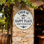 📢📢LAST DAY SALE 50% OFF✨Happy Place – Vintage Statement Metal Sign