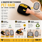YOMI PET Pet Hair Remover Glove – Reusable Electrostatic Lint Remover Mitt for Furniture, Couch, Carpet & Clothes