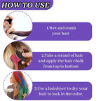Bold Vibrants Temporary Hair Chalk Dye – Washable Color Makeup for Events, DIY Hair Styling