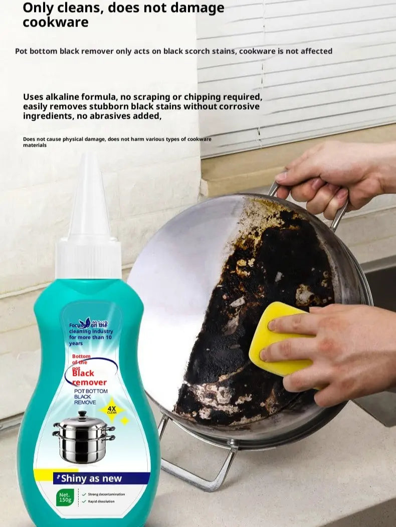 Heavy Duty Kitchen Cleaner - Eco-Friendly Non-Toxic Chemical-Free Unscented Cleaner for Stainless Steel & Cast Iron Cookware
