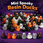 Mini Spooky Skull Devil Resin Duck Ornament