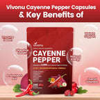Cayenne Pepper Heart & Vessel Support – Full Spectrum Formula with Vitamins & Botanicals (240ct)