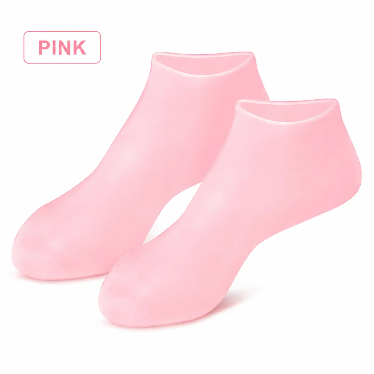 Reusable Silicone Foot Care Socks – Moisturizing Heel Mask Socks for Dry Cracked Feet, Soft Gel Foot Covers, Home Spa Pedicure Treatment