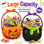 Transparent PE Holiday Gift Bags - Clear Pumpkin Bags for Halloween, Christmas, Valentine's Day & Easter Candy Storage