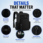 FROSTVA 30L Cooler Backpack - Leakproof Insulated Backpack Cooler with Waterproof TPU Liner for Camping, Beach, Picnic and Sports