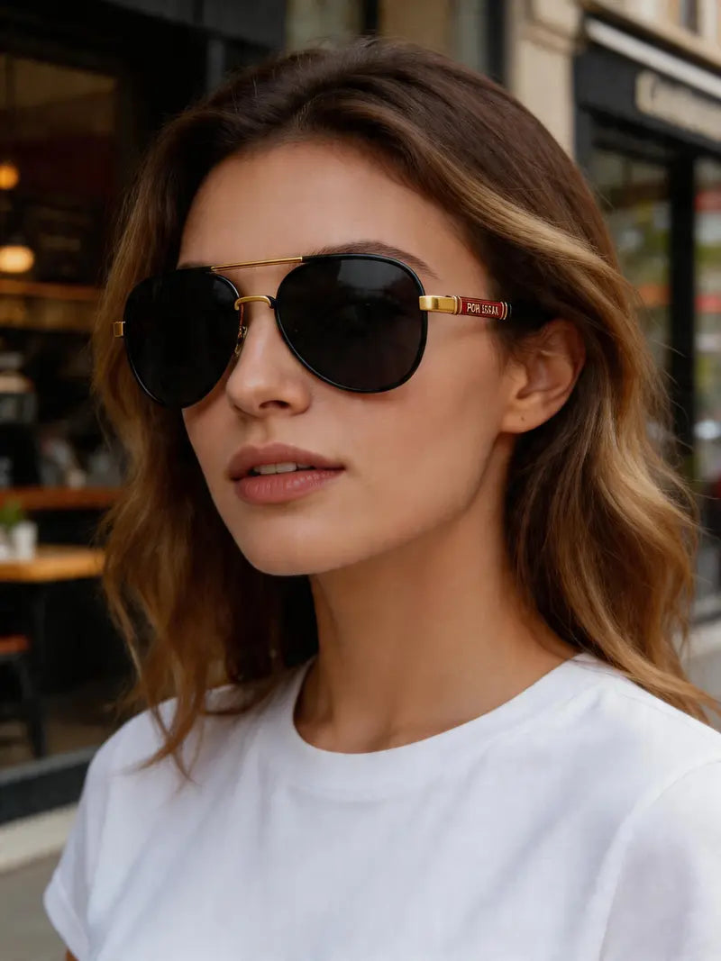 Aviator Sunglasses  — Polarized Metal Frame Unisex Shades for Beach, Vacation & Daily Wear