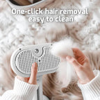 3-in-1 Steam Pet Grooming Brush – Self-Cleaning, Anti-Static Mist, Bionic Anti-Scratch Pins | Dogs & Cats (White)