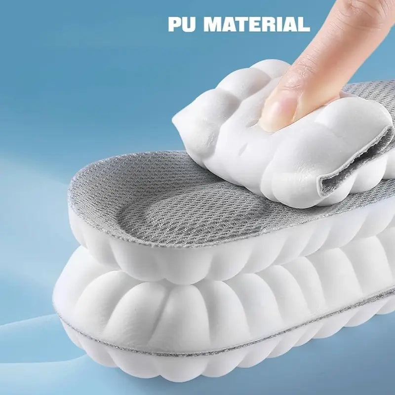 4D Cloud Shoe Insoles – Ultra-Soft PU Memory Foam Orthotic Inserts for Men & Women | Sports & Everyday Comfort