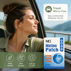 MQ Non-Drowsy Herbal Motion Sickness Relief Patches, 10 Pieces Behind-Ears Self-Adhesive Plasters, 72H Long-Lasting Soothing Heat Packs, Car & Travel Relief Essentials for Alternative Herbal Medication