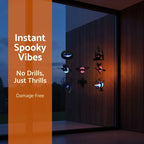 Halloween LED Silhouette Wall Light Stickers, Battery Powered Peel & Stick Wall Decor (30/60 Pcs)