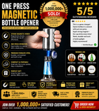 Automatic Push-Down Bottle Opener — Stainless Steel Beer Cap Remover for Home, Camping & Travel