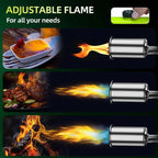 Propane Torch — One-Touch Max Fire, Safety Lock, Adjustable Flame | BBQ, Searing, Fireplace