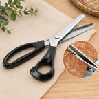 Stainless Steel Zig Zag Pinking Shears with Serrated Teeth – Sharp Sewing Tool for DIY Crafts & Dressmaking