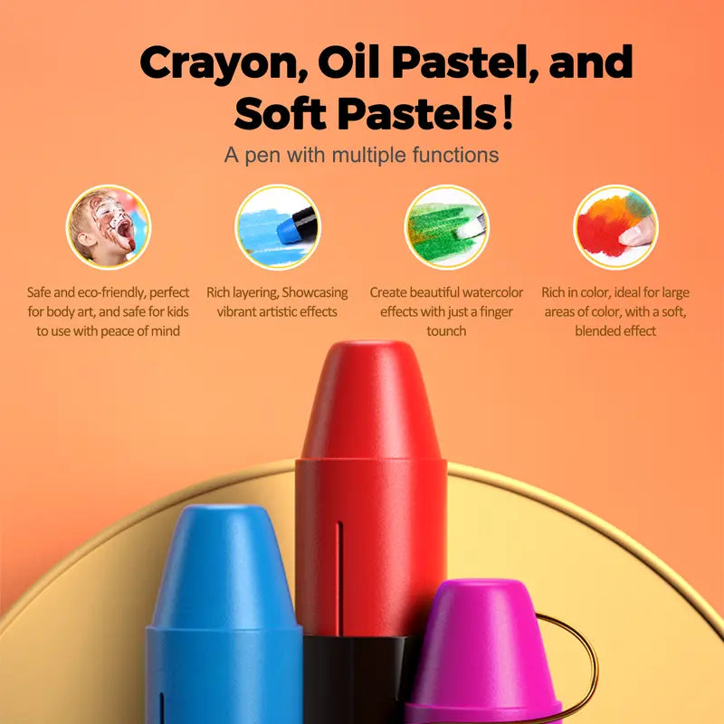 Jar Melo Jumbo Silky Twist Crayons for Toddlers