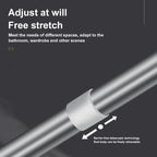 Drill-Free Adjustable Tension Rod – Telescopic Clothes Drying & Closet Bar for Laundry & Wardrobe Organization