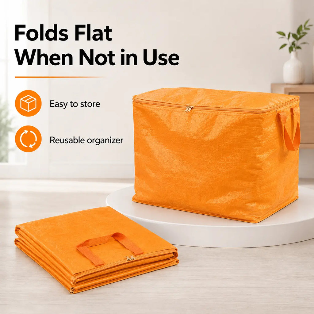 300L Extra Large Moving & Storage Bag, Thick Durable Dustproof Organizer for Clothes, Bedding, Dorm, Moving & Home Storage, Grey