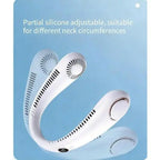 Portable Neck Fan – USB Rechargeable, Digital Display, 5-Speed Bladeless Design