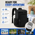 FROSTVA 30L Cooler Backpack - Leakproof Insulated Backpack Cooler with Waterproof TPU Liner for Camping, Beach, Picnic and Sports