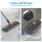 GLUMZRK 3-in-1 Floor Scrub Brush with Long Adjustable Handle