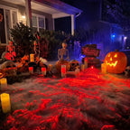 Halloween Laser Swamp Light – IP67 Waterproof 360° Adjustable Laser Projector for Fog Machine