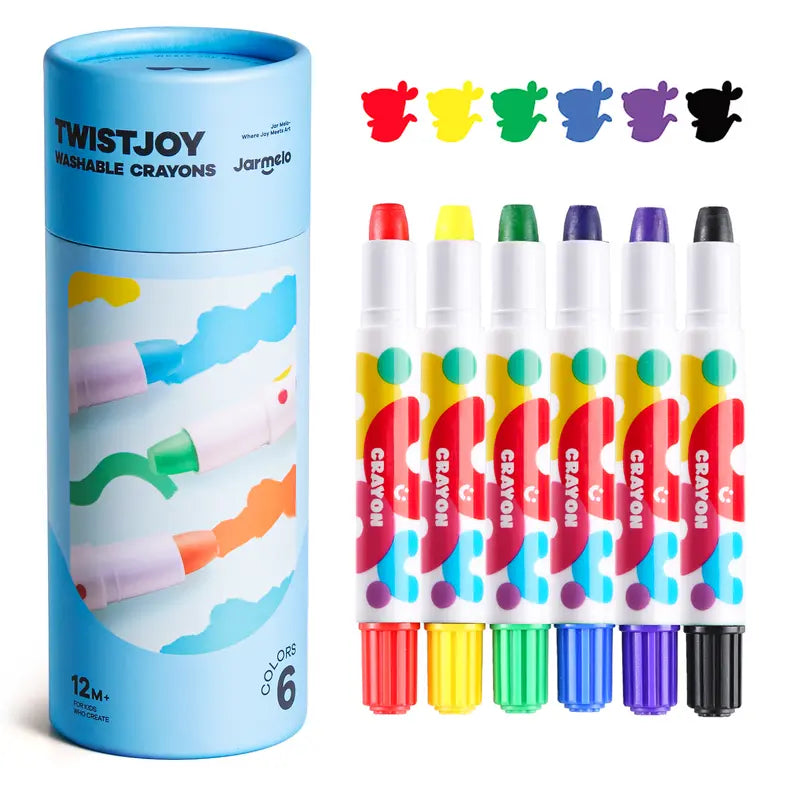 Jar Melo Jumbo Silky Twist Crayons for Toddlers