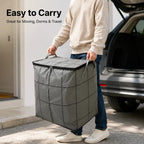 Spacious Moving Storage Bin, Zippered Organizer for Quilts, Bedding & Sweaters