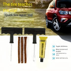 Tire Repair Kit with Levers, Adhesive Strips & Screws for Car & Motorcycle