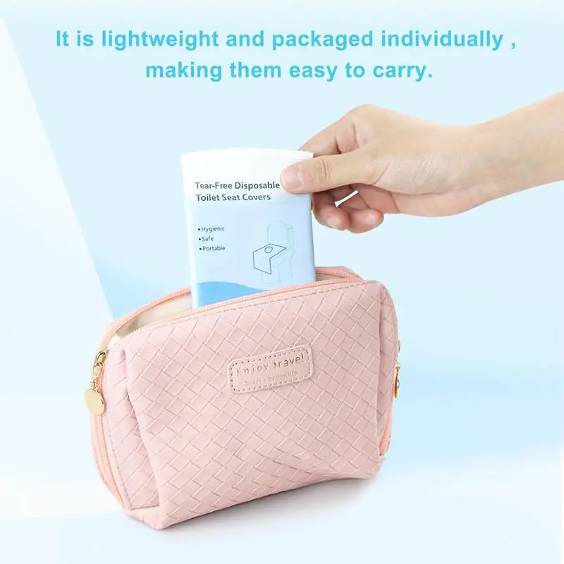 10 packs tear-free disposable toilet seat covers individually packaged