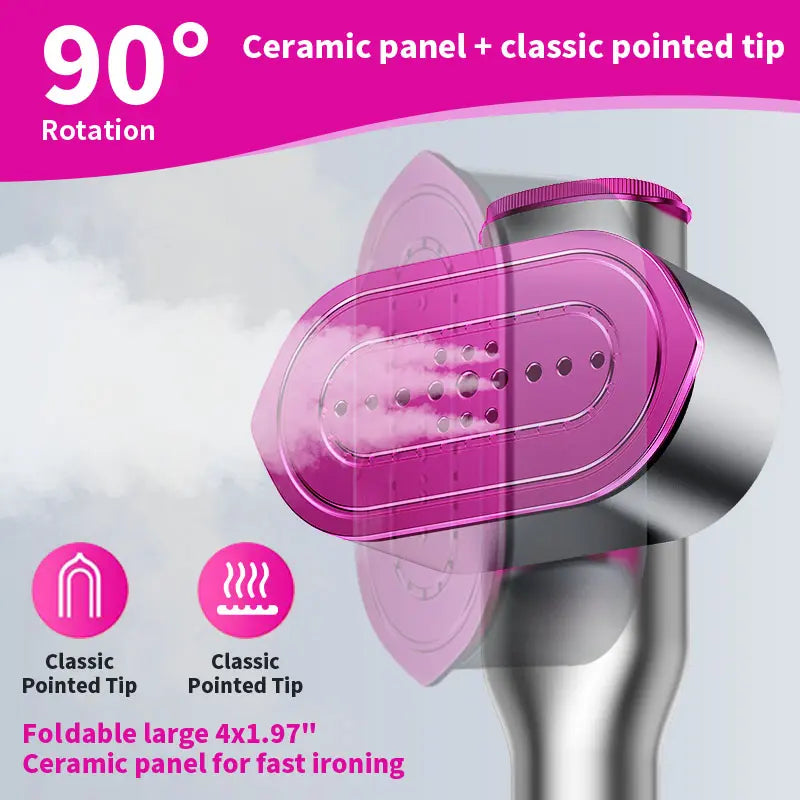 Dr.Flash Handheld Garment Steamer for Clothing, Portable Iron Steamer Combo, 7 Modes with LED Display, 90° Swivel Handle