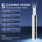 CURVY MOON Electric Oral Plaque Remover Teeth Cleaner Kit, 5 Modes