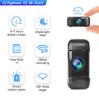 FlyCloud 7 Body Camera – 1080P HD, Night Vision, Wi-Fi, AI Motion Detection, Free 16GB TF Card
