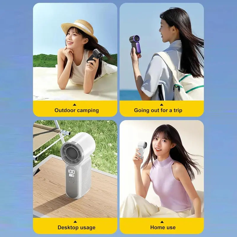 Handheld fan usage scenarios