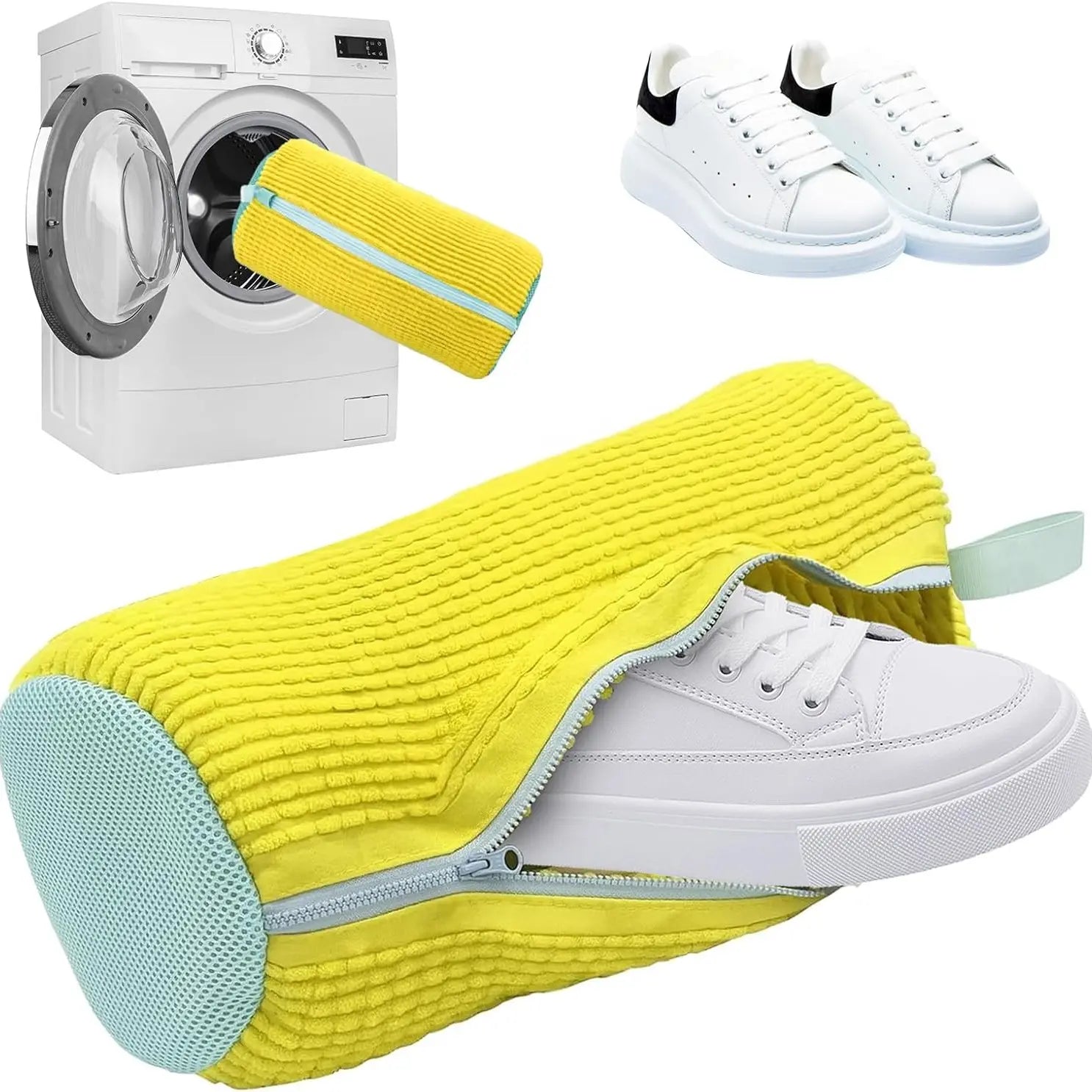 Washing Machine Shoe Cleaning Bag—Protects footwear during the wash cycle.