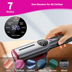 Dr.Flash Handheld Garment Steamer for Clothing, Portable Iron Steamer Combo, 7 Modes with LED Display, 90° Swivel Handle
