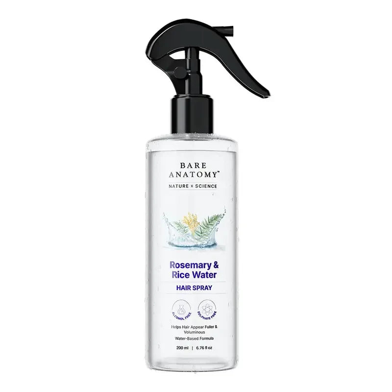 Nature x Science Rosemary Water and Rice Water Hair Mist, 100% Natural Extract, Soft & Smooth, Non-Greasy & Fast Absorbing