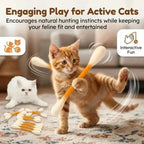Summervibes 6 Pack Giant Q-tip Cat Toys – Soft Felt Cotton Swab Teething & Dental Chew Sticks for Kittens