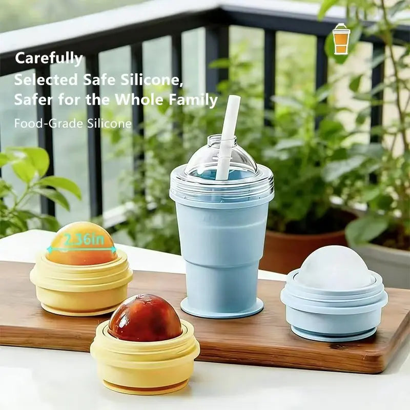 Food-grade silicone cup with 2.36in ice ball mold