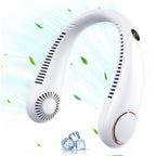 Portable Neck Fan – USB Rechargeable, Digital Display, 5-Speed Bladeless Design
