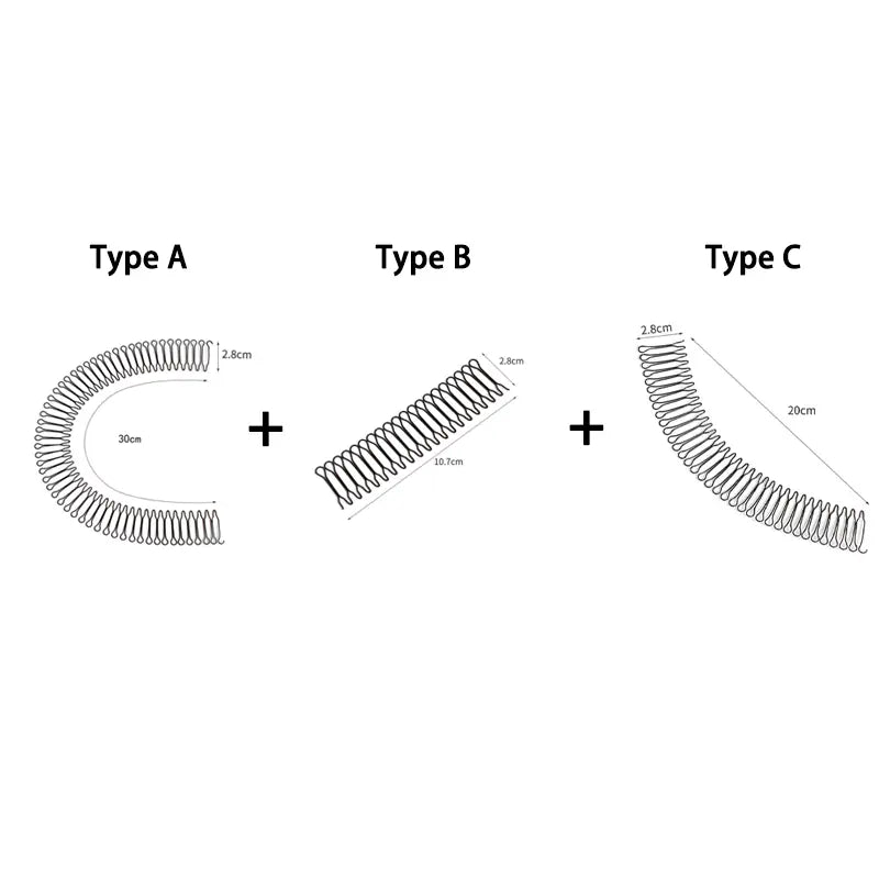 U Shape Hair Finishing Fixer Comb Set (3 Pieces) – Stretchable Flyaway Hair Pins with Wavy Spring Design
