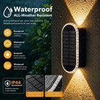 2-pack solar fence lights product shot showing front and side view with warm white diamond pattern on backyard fence