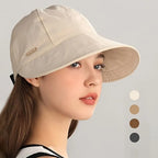 1/2/4 Pack Women's Wide Brim Sun Visor Hat - UPF 50+ Open Top Cap for Ponytails, Golf, and Beach
