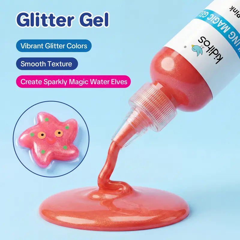 Kiditos Magic Water Elf Toy Kit – 20 Magic Gels & 10 Molds, DIY Squishy Maker Aqua Fairy Water Pets, Sensory STEM Craft, Party Favors & Birthday Gifts for Kids Ages 3+