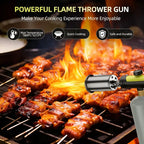 Propane Torch — One-Touch Max Fire, Safety Lock, Adjustable Flame | BBQ, Searing, Fireplace