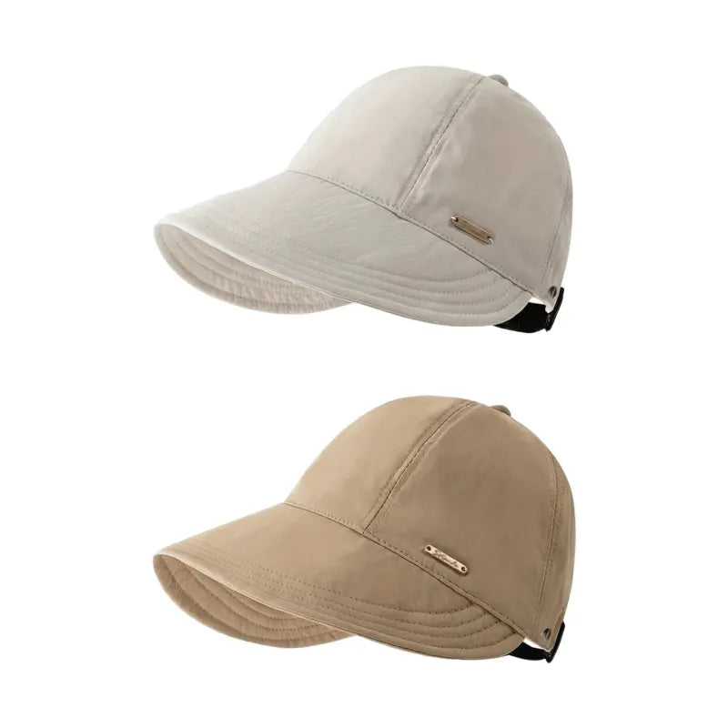 1/2/4 Pack Women's Wide Brim Sun Visor Hat - UPF 50+ Open Top Cap for Ponytails, Golf, and Beach